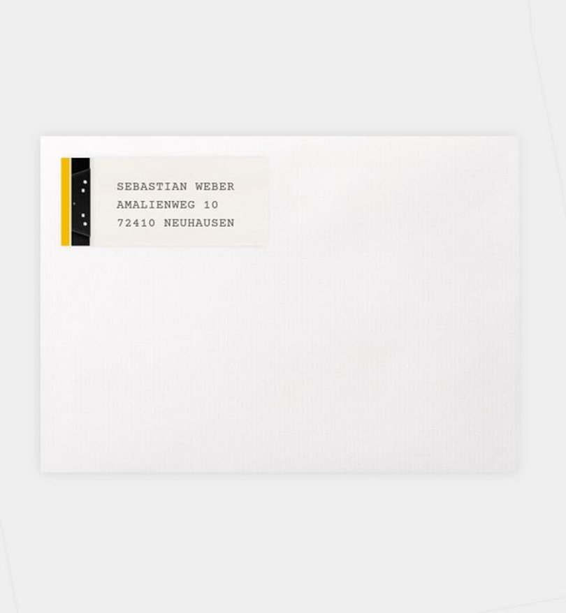 Absenderaufkleber Geburtstag Kassette