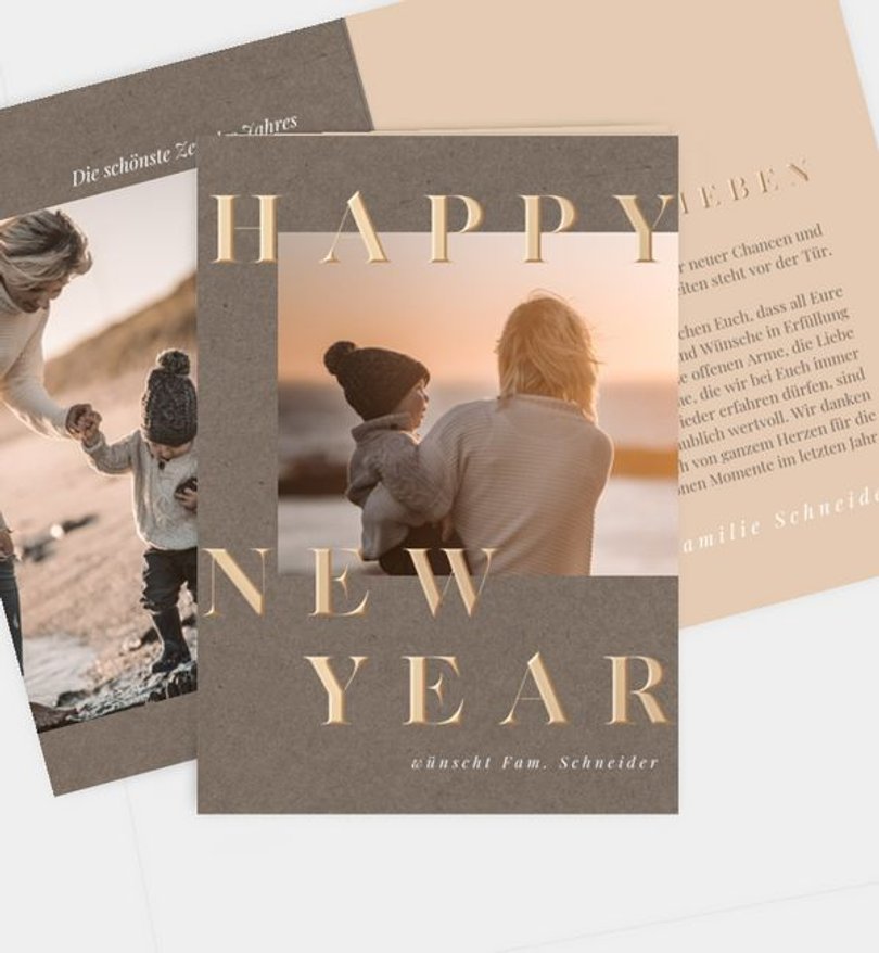 Neujahrskarte Weihnachten Harmony · Crafty