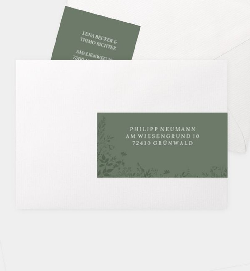 Adressaufkleber Hochzeit Blooming Love