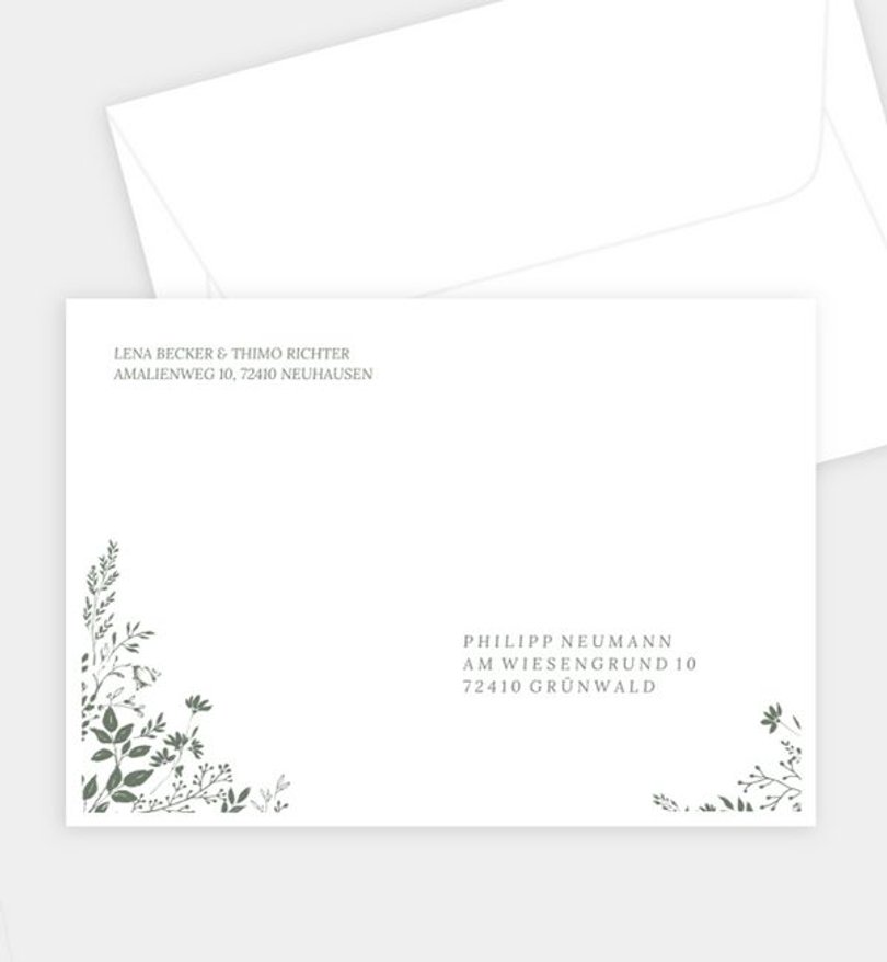 Briefumschlag Hochzeit Blooming Love