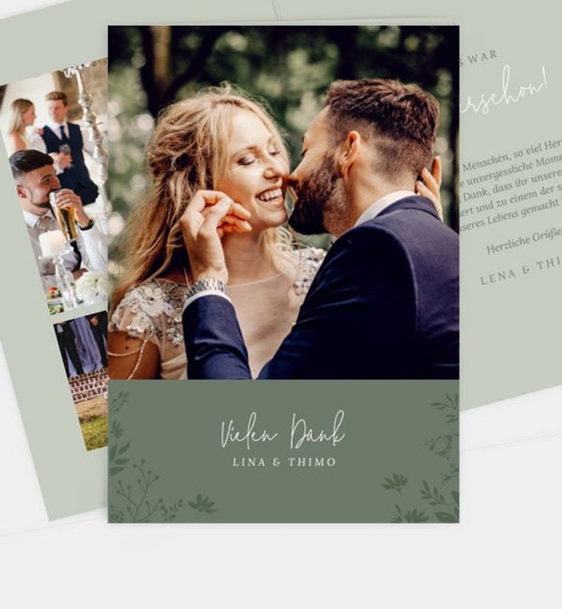 Dankeskarte Hochzeit Blooming Love
