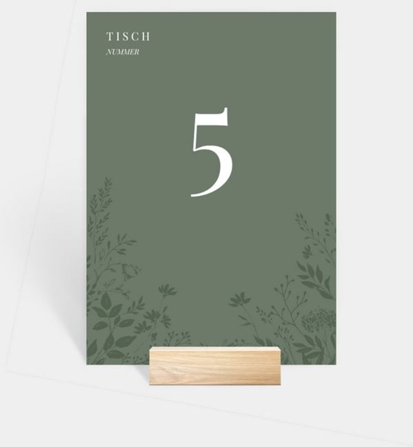 Tischnummer Hochzeit Blooming Love