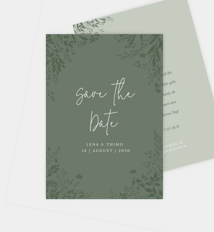 Save-The-Date Karte Hochzeit Blooming Love