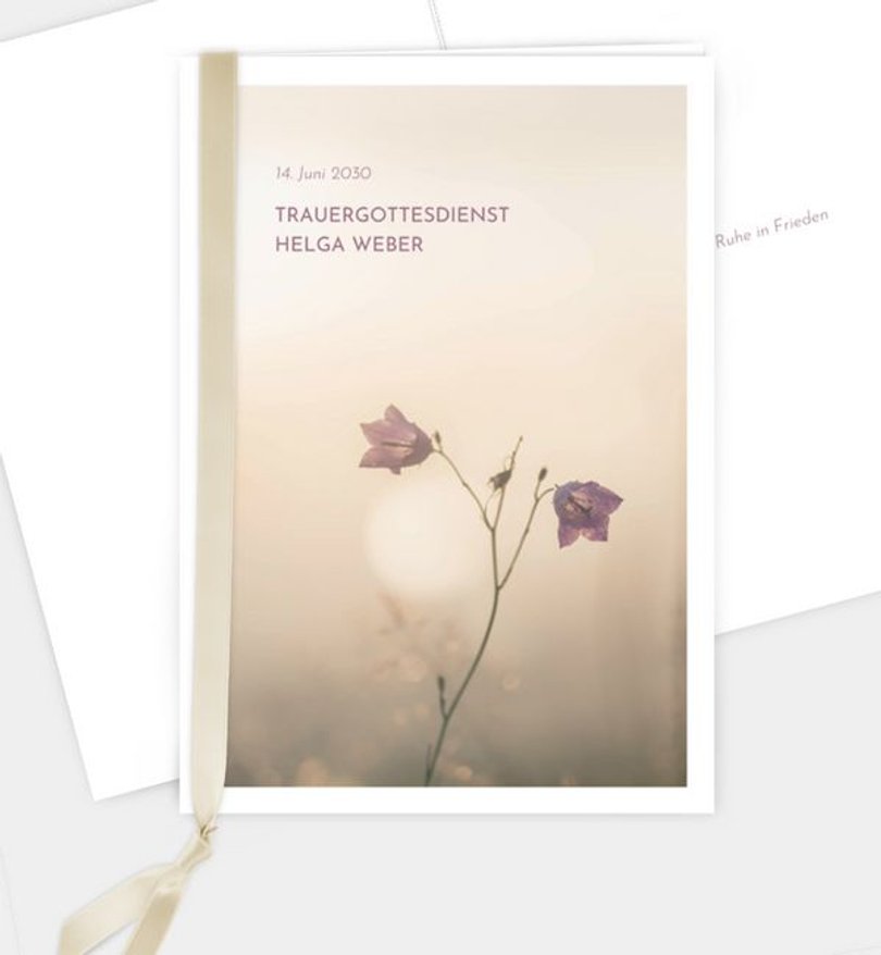 Kirchenheft Trauer Peaceful Flower