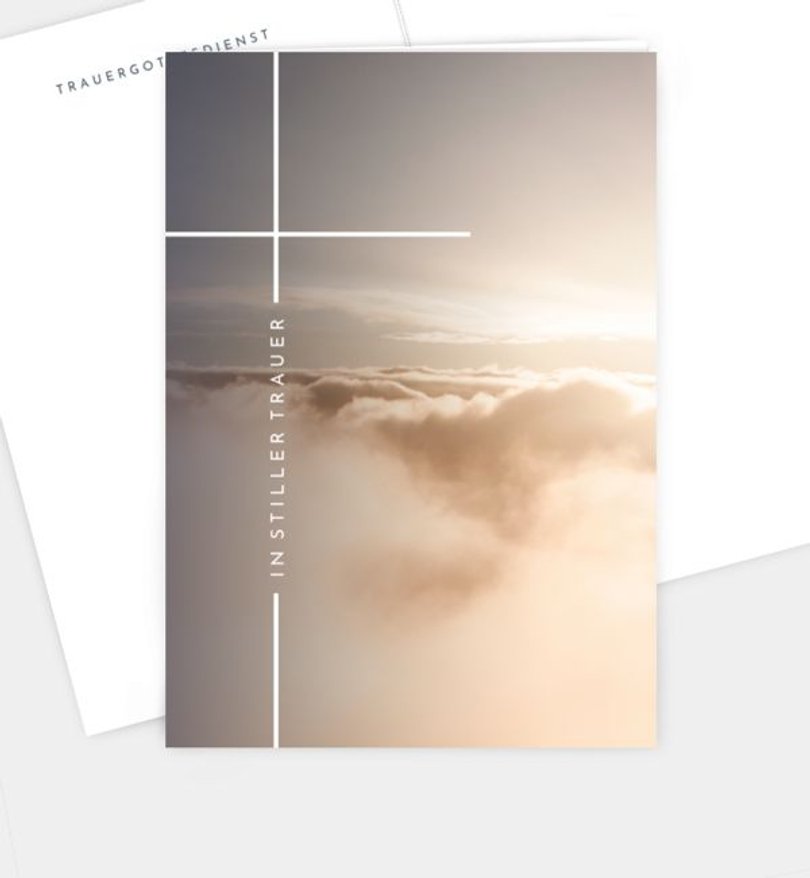 Kirchenheft Trauer Sanfter Ausblick · Wolken