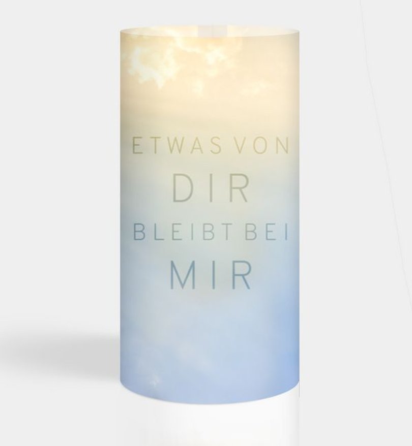 Windlichtkarte Trauer Hoffnungsvoll