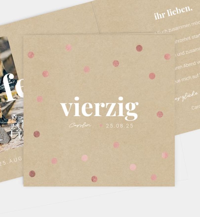 Einladungskarte Geburtstag Color Spots