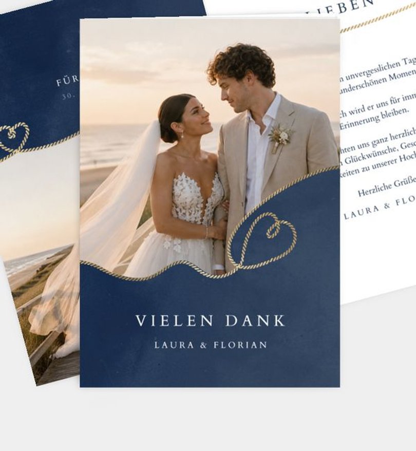 Dankeskarte Hochzeit Hohe See