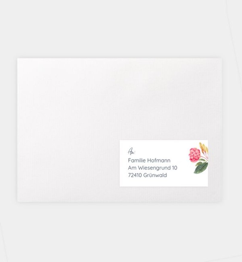 Empfängeraufkleber Hochzeit Vivid Florals