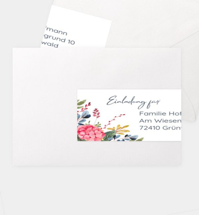 Adressaufkleber Hochzeit Vivid Florals