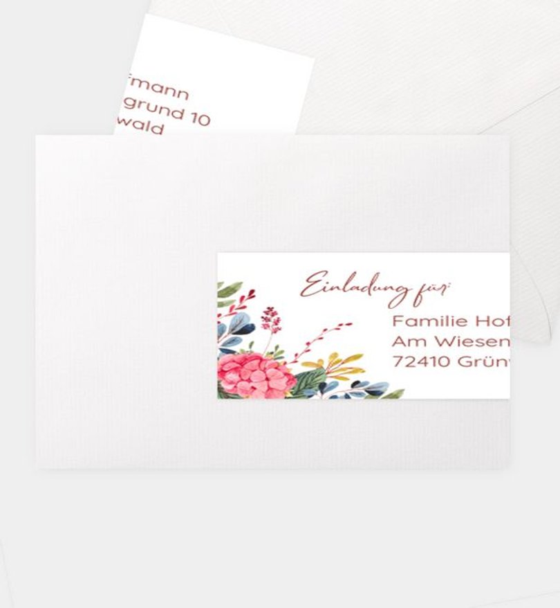 Adressaufkleber Hochzeit Vivid Florals