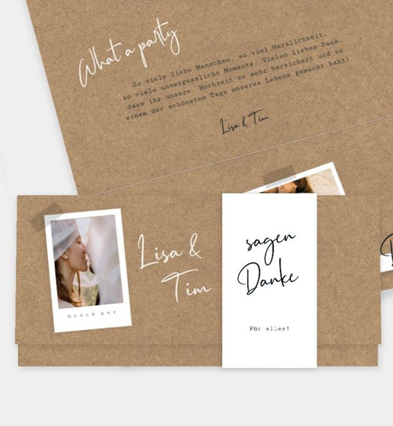 Dankeskarte Hochzeit Handmade