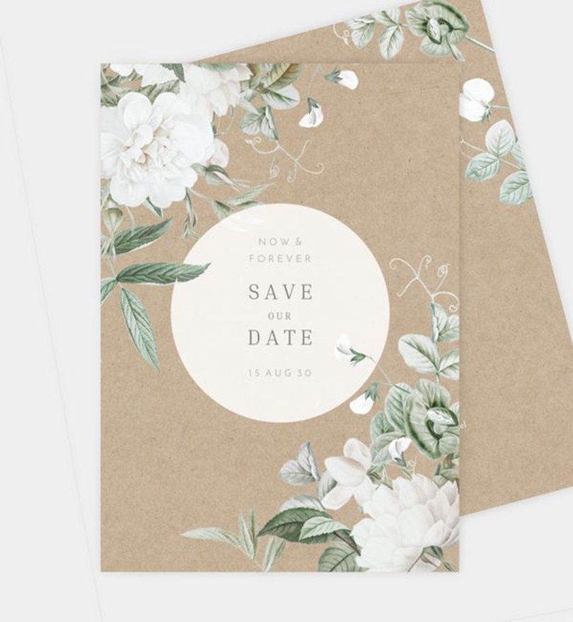 Save-The-Date Karte Hochzeit True Love