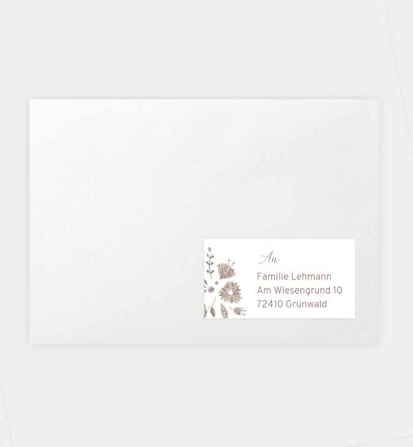 Empfängeraufkleber Hochzeit Almliebe