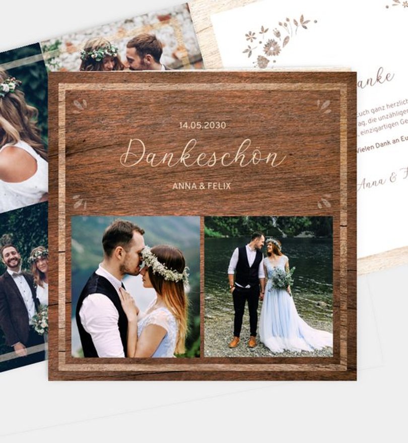 Dankeskarte Hochzeit Almliebe