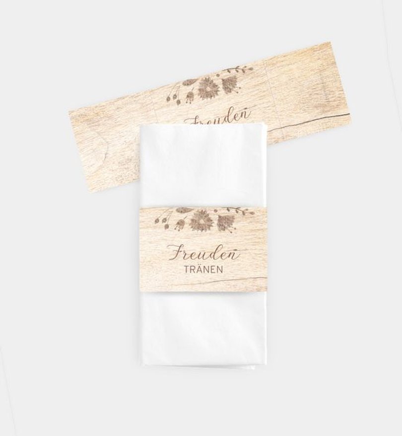 Taschentücher Banderole Hochzeit Almliebe