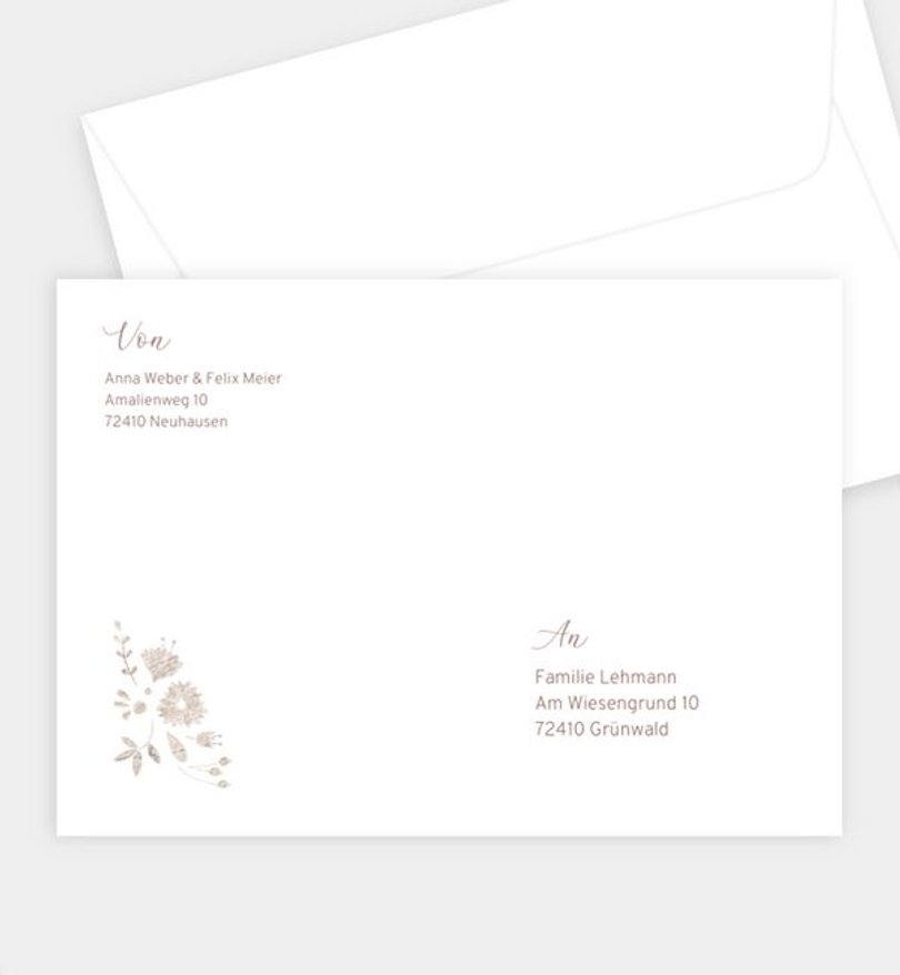 Briefumschlag Hochzeit Almliebe