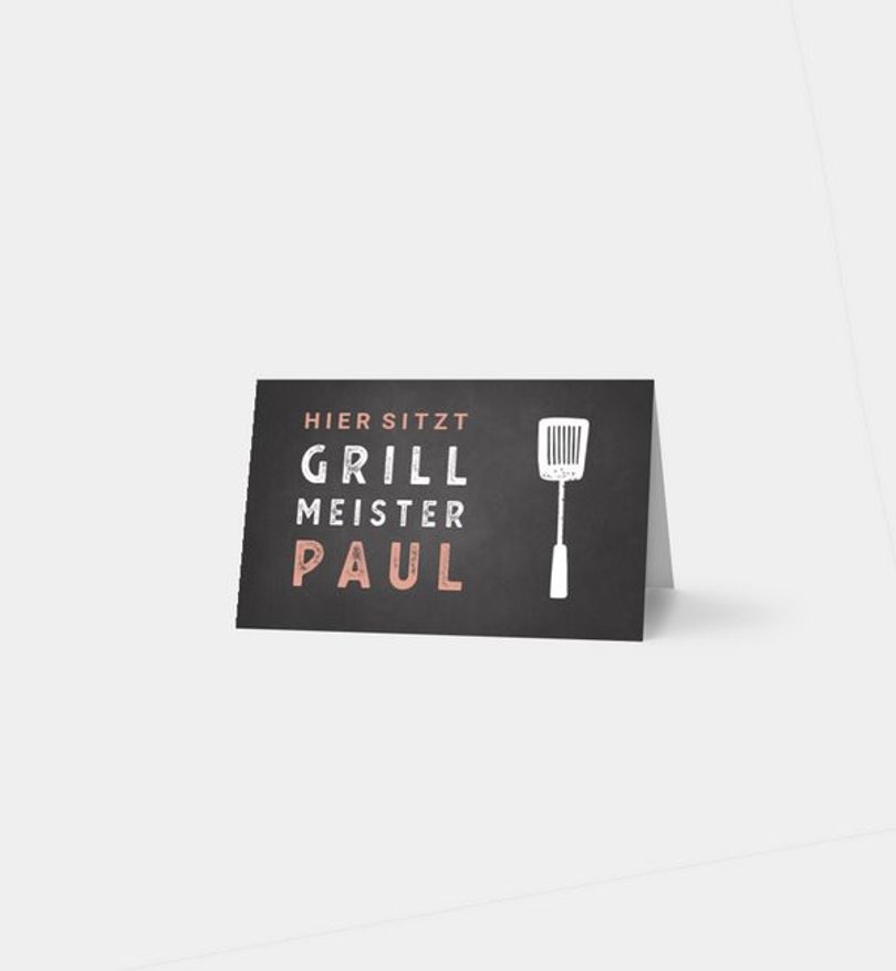 Tischkarte Geburtstag BBQ Grillfest