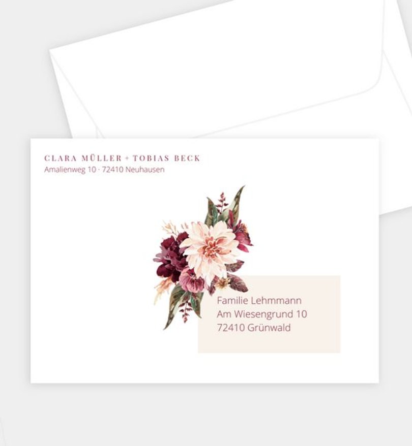 Briefumschlag Hochzeit Boho Romance