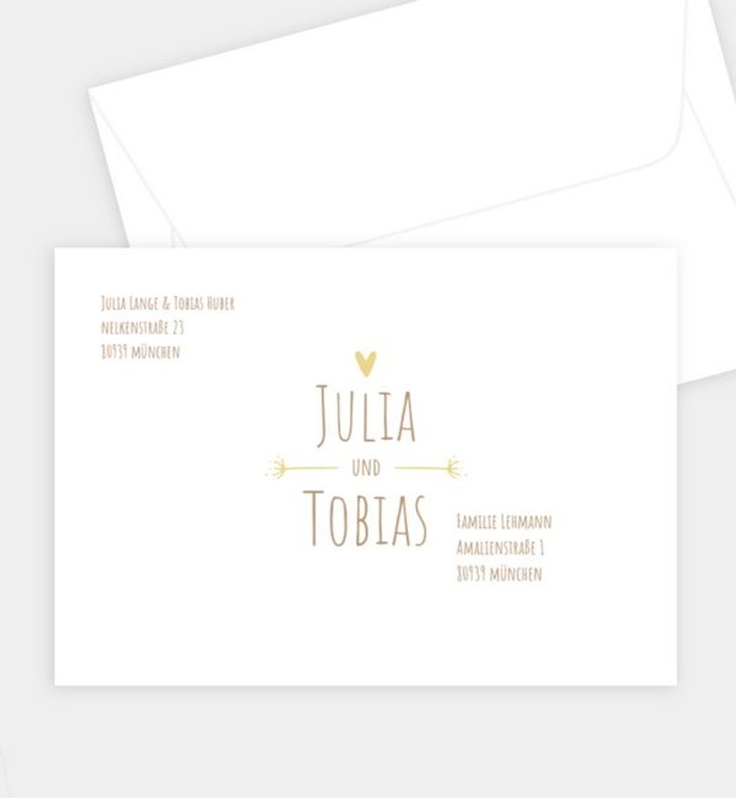 Briefumschlag Hochzeit Vintage Love
