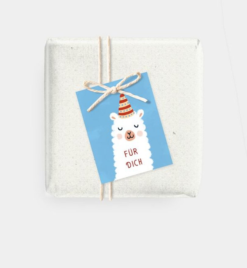 Geschenkanhänger Kindergeburtstag Lama