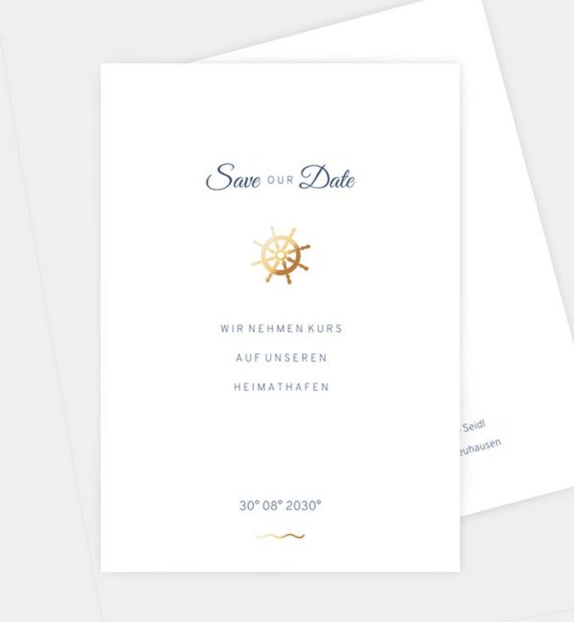 Save-The-Date Karte Hochzeit Starnberger See
