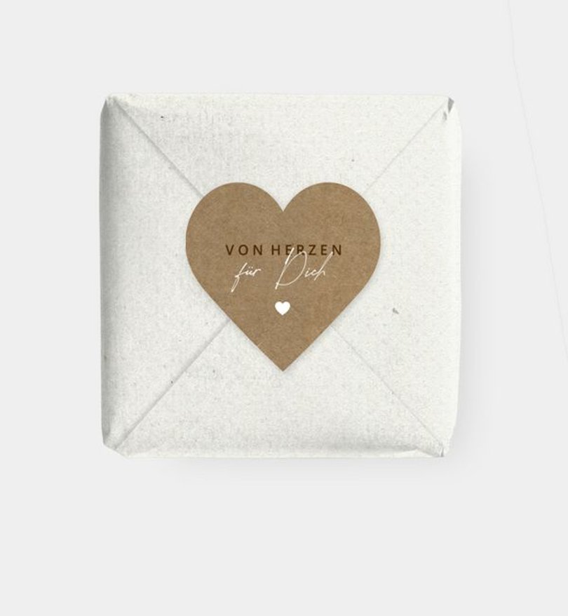 Geschenkaufkleber Hochzeit Volles Herz