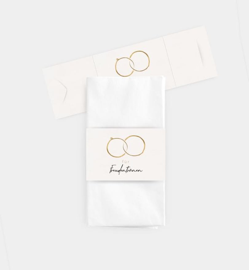 Taschentücher Banderole Hochzeit Ringe