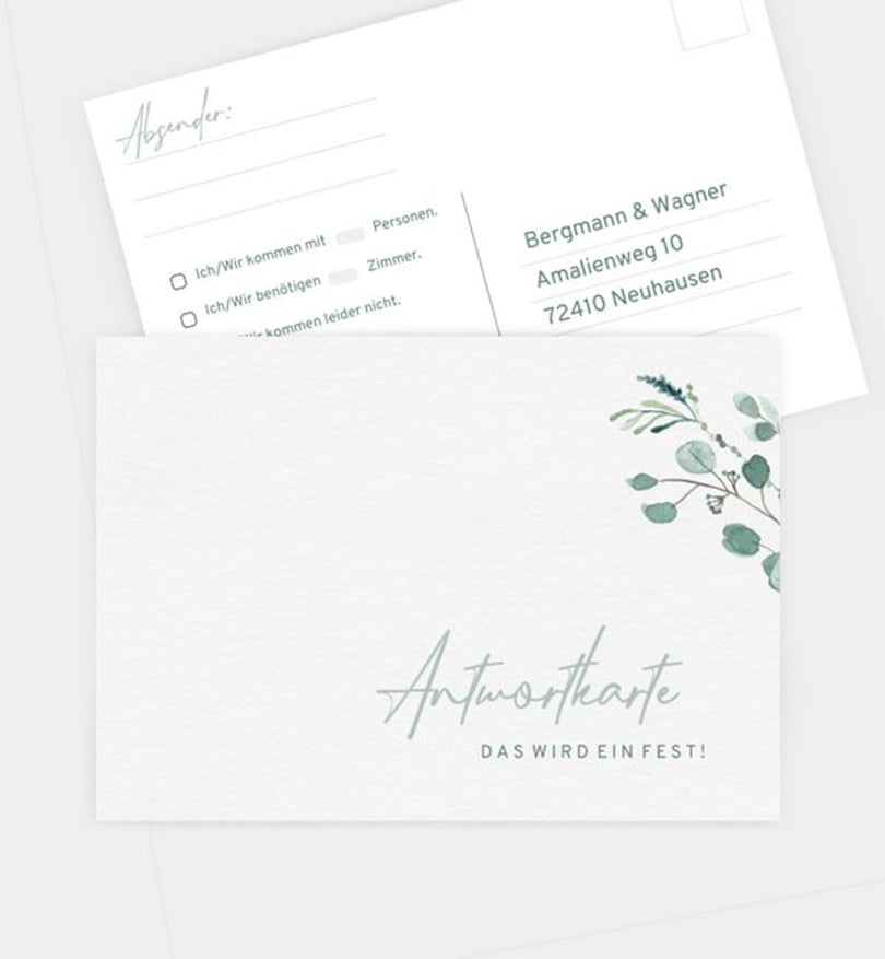 Antwortkarte Hochzeit Sommerduft