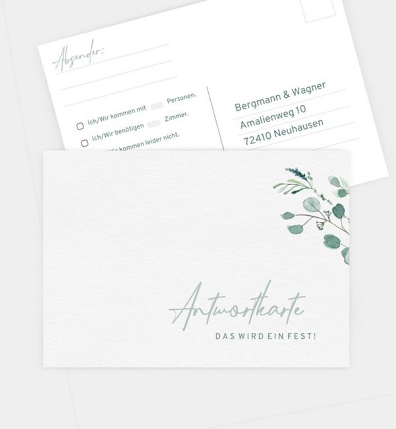 Antwortkarte Hochzeit Sommerduft