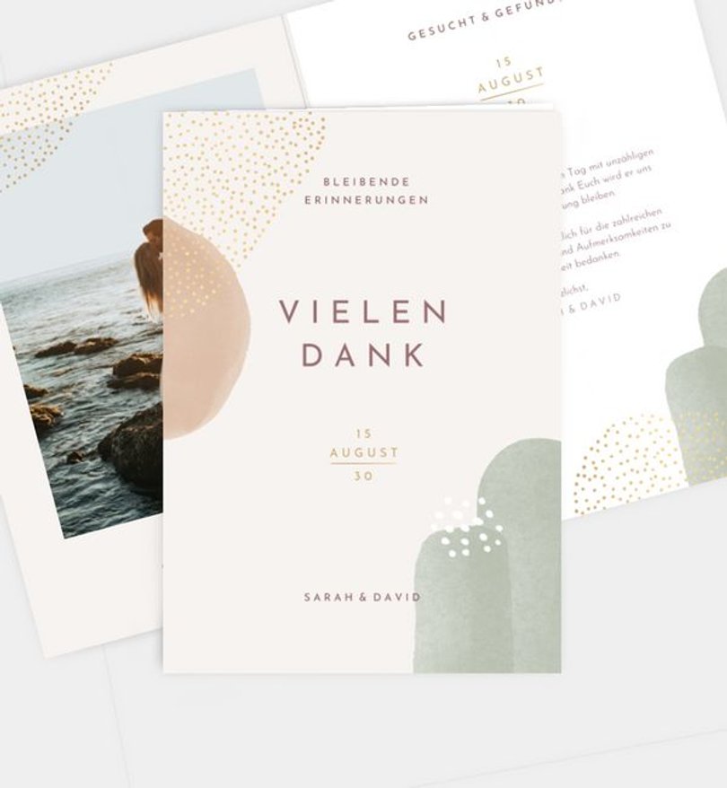 Dankeskarte Hochzeit Watercolor Art