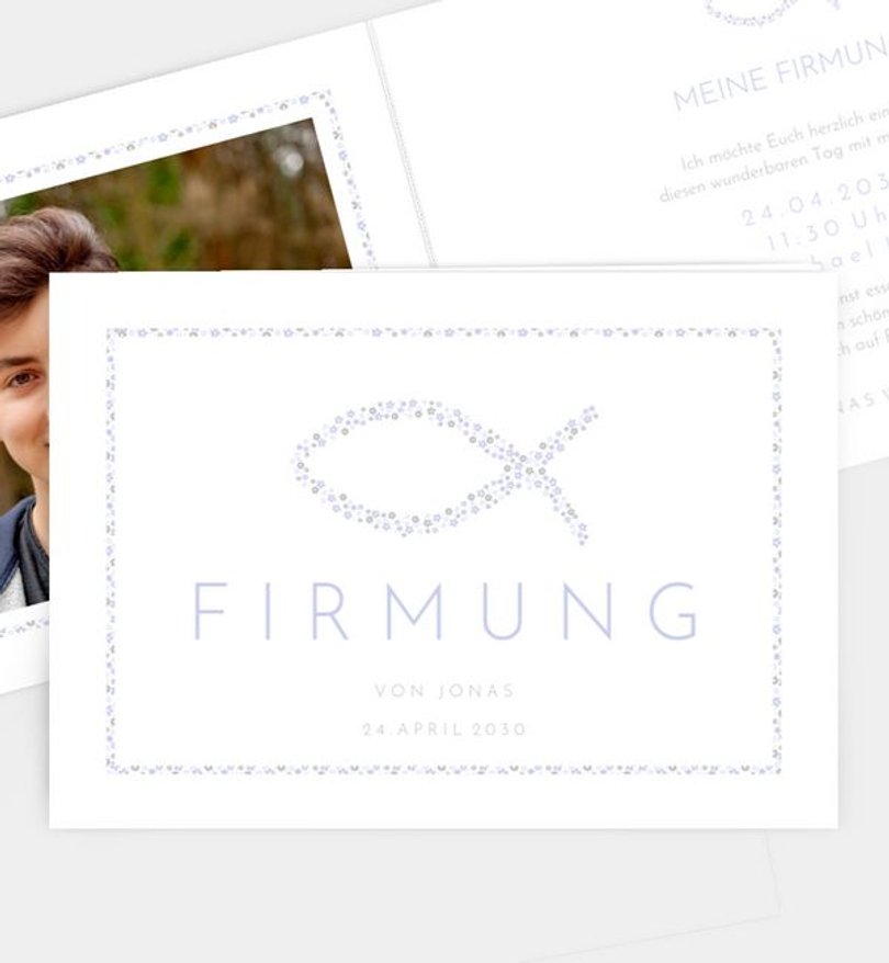 Einladungskarte Firmung Mein Fisch