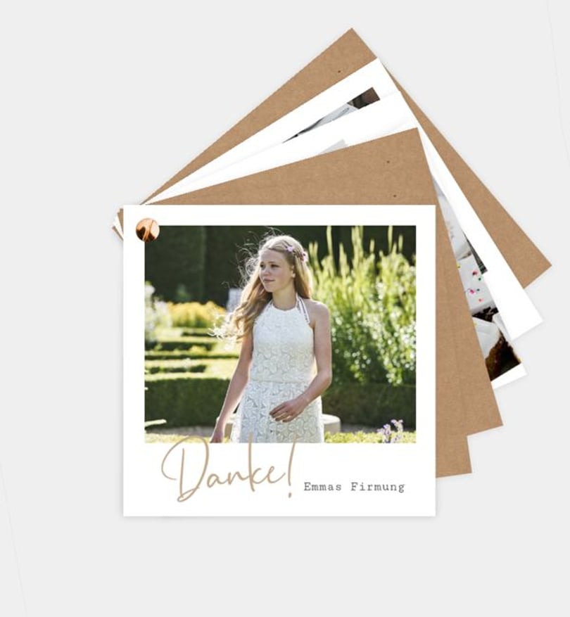Dankeskarte Firmung Handmade