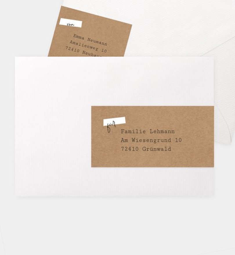 Adressaufkleber Firmung Handmade
