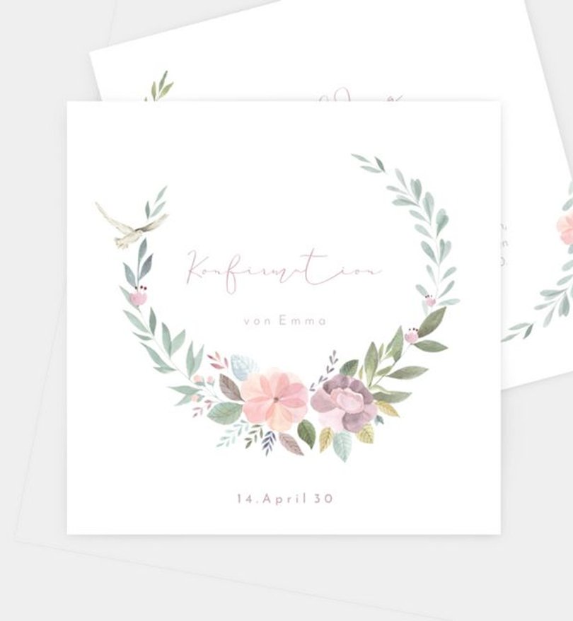 Einladungskarte Konfirmation Im Garten Gottes