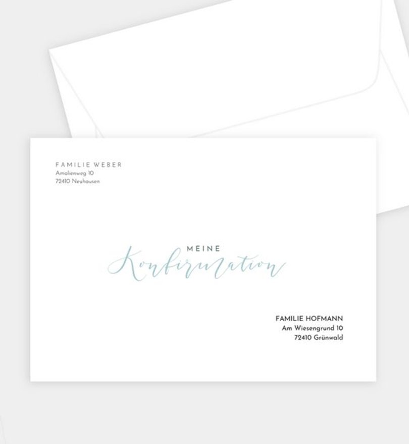 Briefumschlag Konfirmation Mein großer Tag