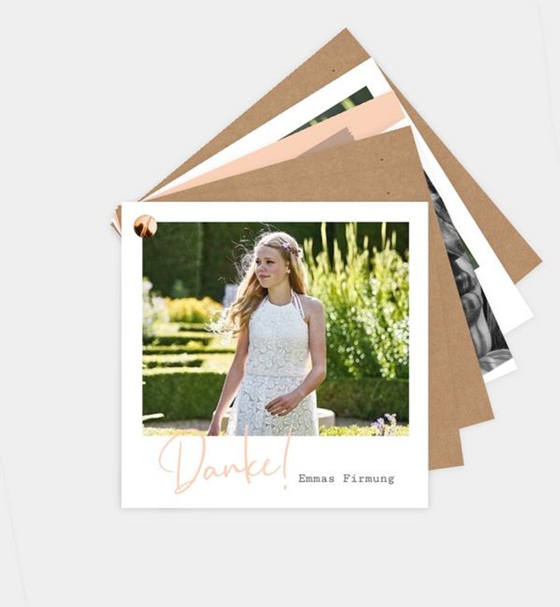 Dankeskarte Firmung Handmade