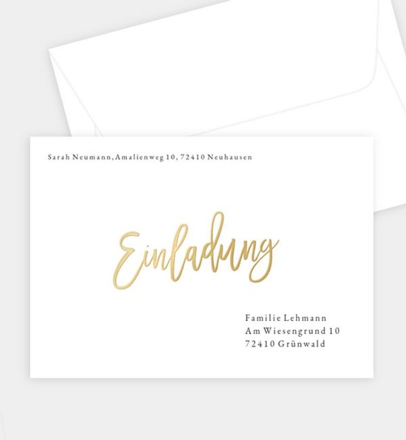Briefumschlag Firmung Gold-Crafty