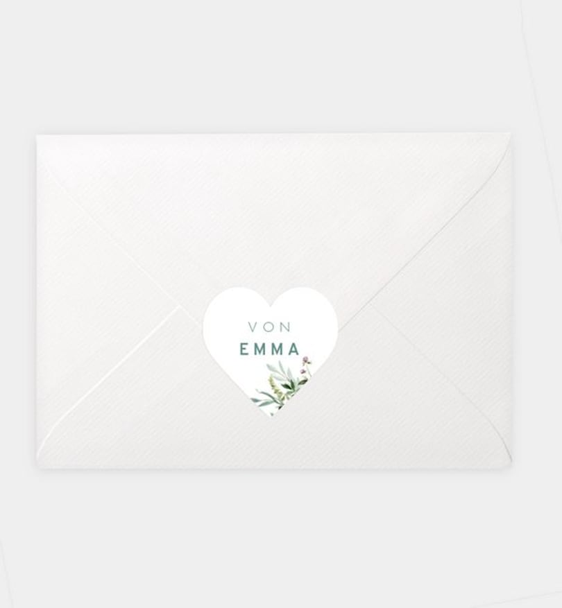 Siegelsticker kommunion/siegelsticker/occasion Green bouquet
