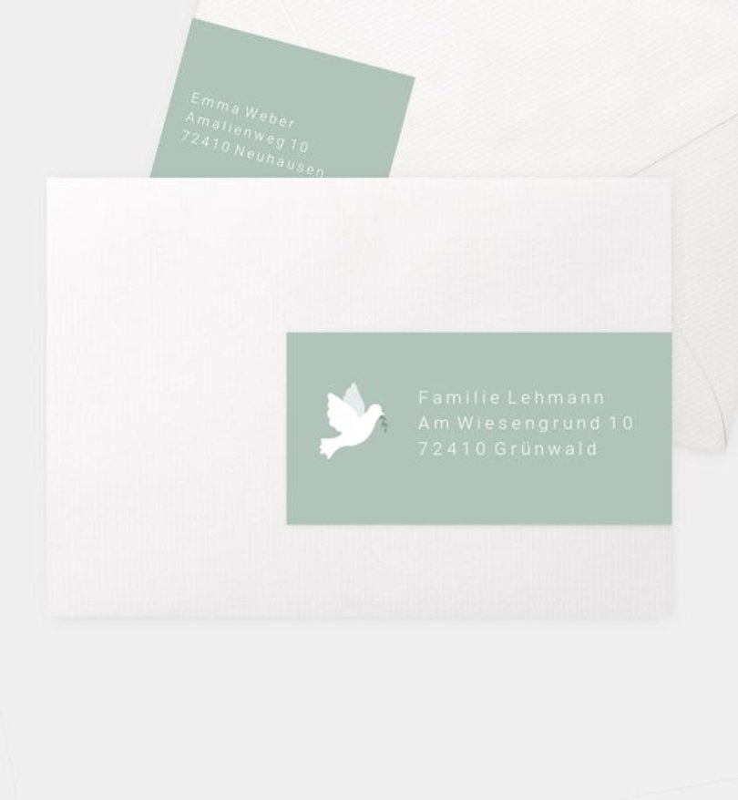 Adressaufkleber Firmung Flying Bird