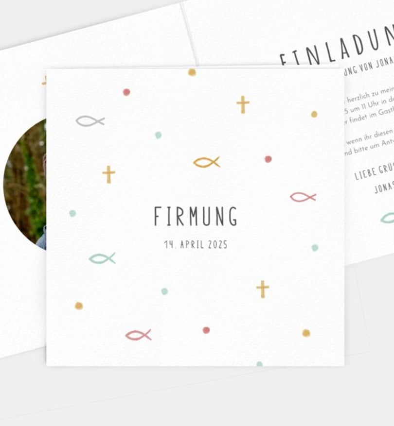 Einladungskarte Firmung Holy Elements