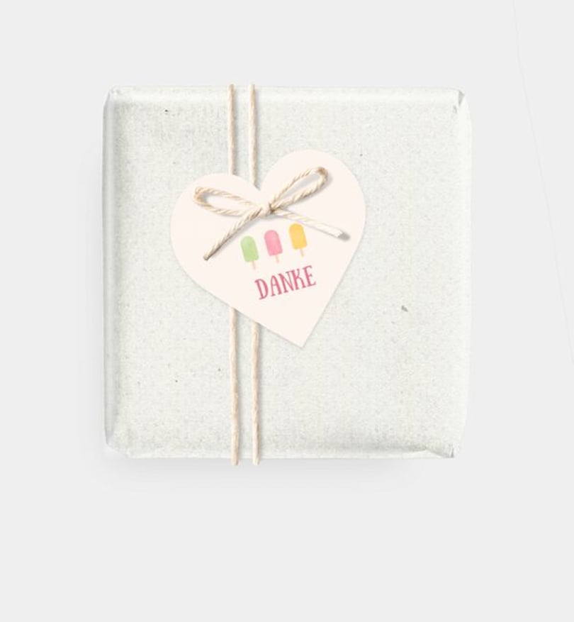 Geschenkanhänger Kindergeburtstag Eis
