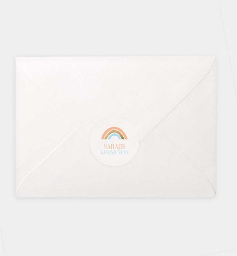 Siegelsticker Kommunion Regenbogen