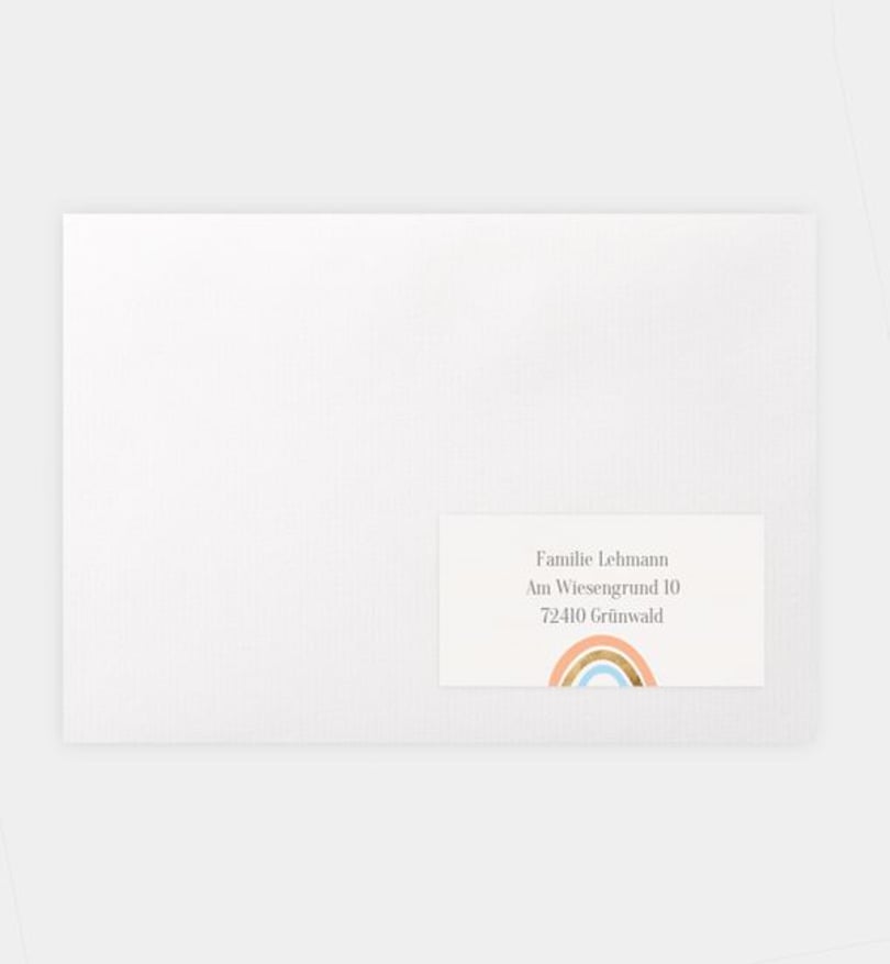 Empfängeraufkleber jugendweihe/empfaengeraufkleber/occasion Regenbogen