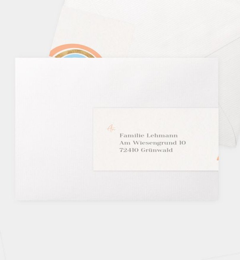 Adressaufkleber Jugendweihe Regenbogen
