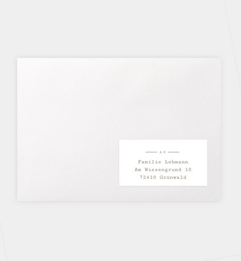 Empfängeraufkleber Silberhochzeit Destiny