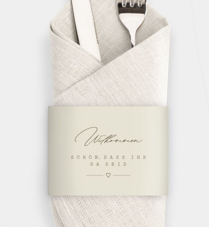 Besteck Servietten-Zubehör Goldene Hochzeit Destiny