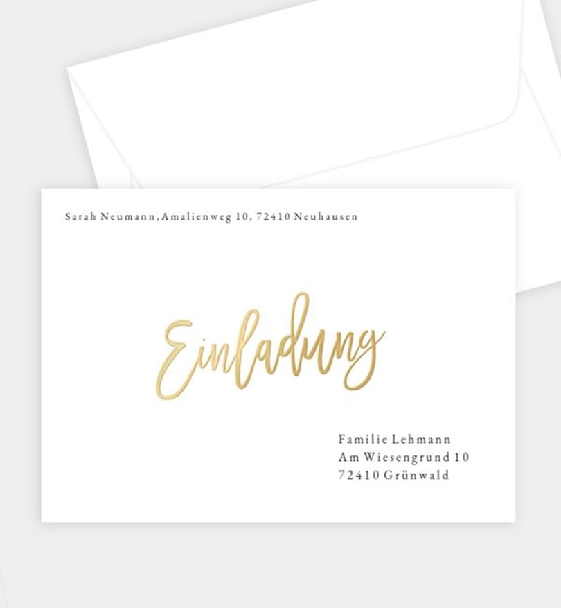 Briefumschlag jugendweihe/briefumschlag/occasion Gold-Crafty