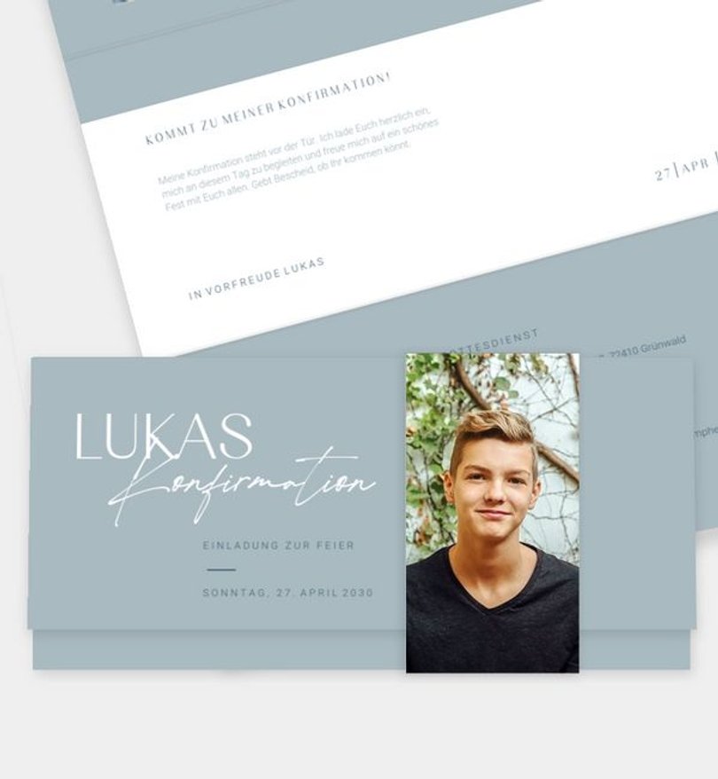 Einladungskarte Konfirmation Konfirmationsbote