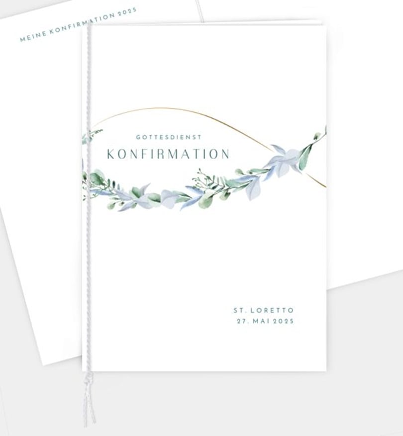 Kirchenheft konfirmation/kirchenheft/occasion Blätterzeichen